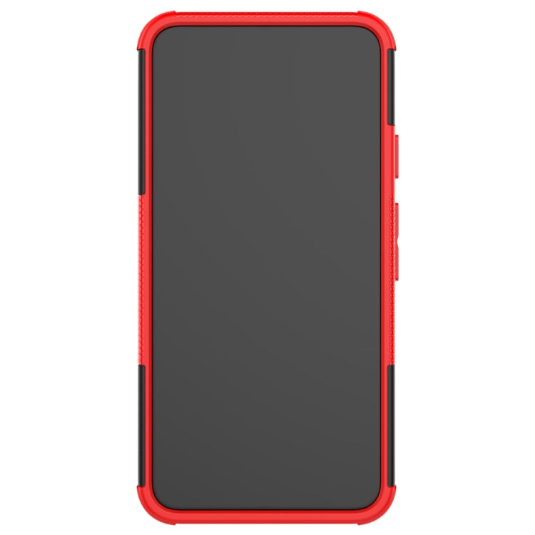 For Google Pixel 5 Tire Texture Shockproof TPU + PC Protective Case with Holder