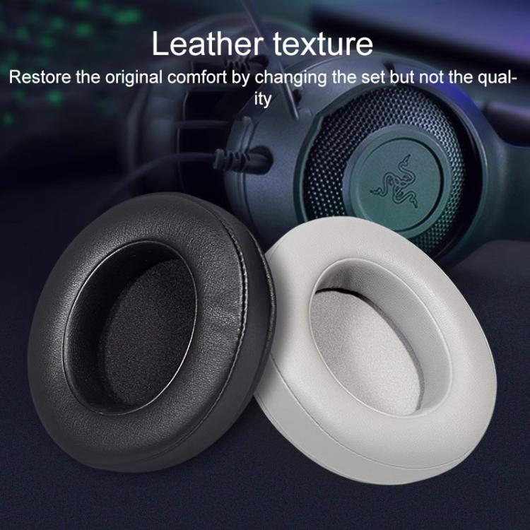 2pcs Insert Replacement Earpads For Razer Kraken Tournament / Edition / Kraken Kitty, Material:Protein Leather
