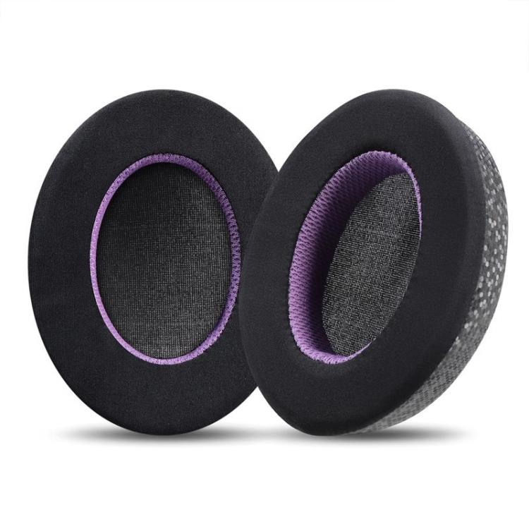 2pcs Insert Replacement Earpads For Razer Standard X / Kraken X / V3 X, Material:Ice Leather Fabric - Black Purple