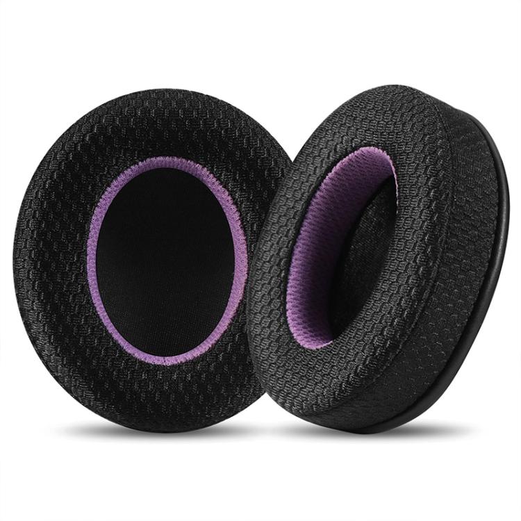 2pcs Insert Replacement Earpads For Razer Standard X / Kraken X / V3 X, Material:Net Fabric - Black Purple