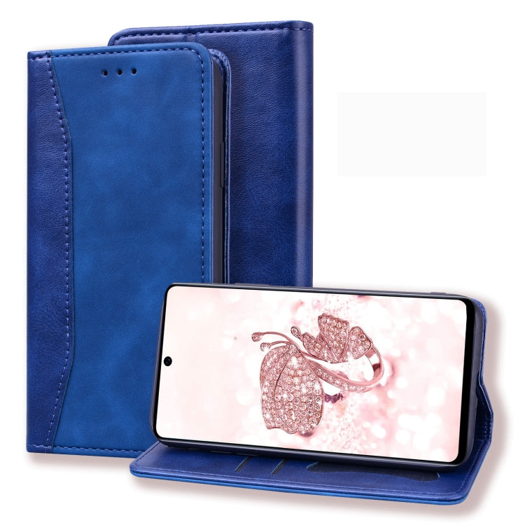 For Samsung Galaxy A71 Business Stitching Horizontal Flip Leather Case with Double Folding & Bracket & Card Slots & Photo Frame & Wallet