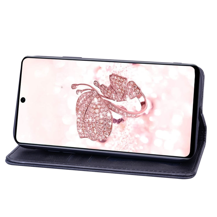 For Samsung Galaxy A71 Business Stitching Horizontal Flip Leather Case with Double Folding & Bracket & Card Slots & Photo Frame & Wallet