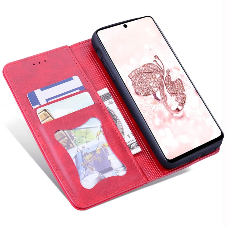 For Samsung Galaxy A71 Business Stitching Horizontal Flip Leather Case with Double Folding & Bracket & Card Slots & Photo Frame & Wallet