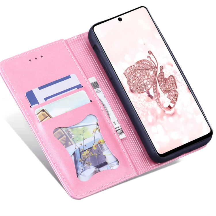 For Samsung Galaxy A71 Business Stitching Horizontal Flip Leather Case with Double Folding & Bracket & Card Slots & Photo Frame & Wallet