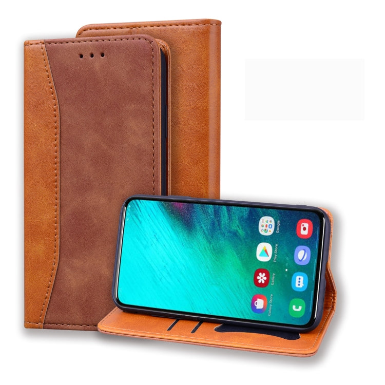 For Samsung Galaxy A80 / A90 Business Stitching Horizontal Flip Leather Case with Double Folding & Bracket & Card Slots & Photo Frame & Wallet