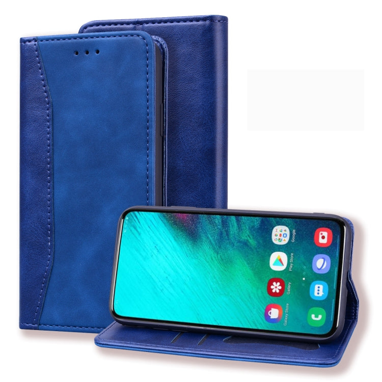 For Samsung Galaxy A80 / A90 Business Stitching Horizontal Flip Leather Case with Double Folding & Bracket & Card Slots & Photo Frame & Wallet