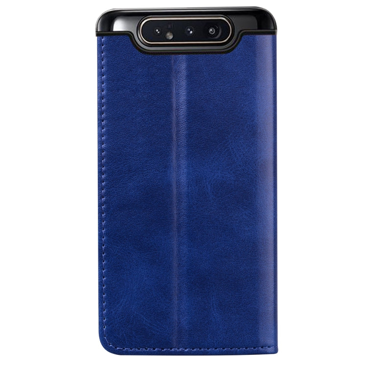 For Samsung Galaxy A80 / A90 Business Stitching Horizontal Flip Leather Case with Double Folding & Bracket & Card Slots & Photo Frame & Wallet