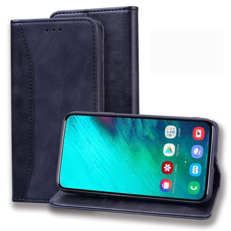 For Samsung Galaxy A80 / A90 Business Stitching Horizontal Flip Leather Case with Double Folding & Bracket & Card Slots & Photo Frame & Wallet