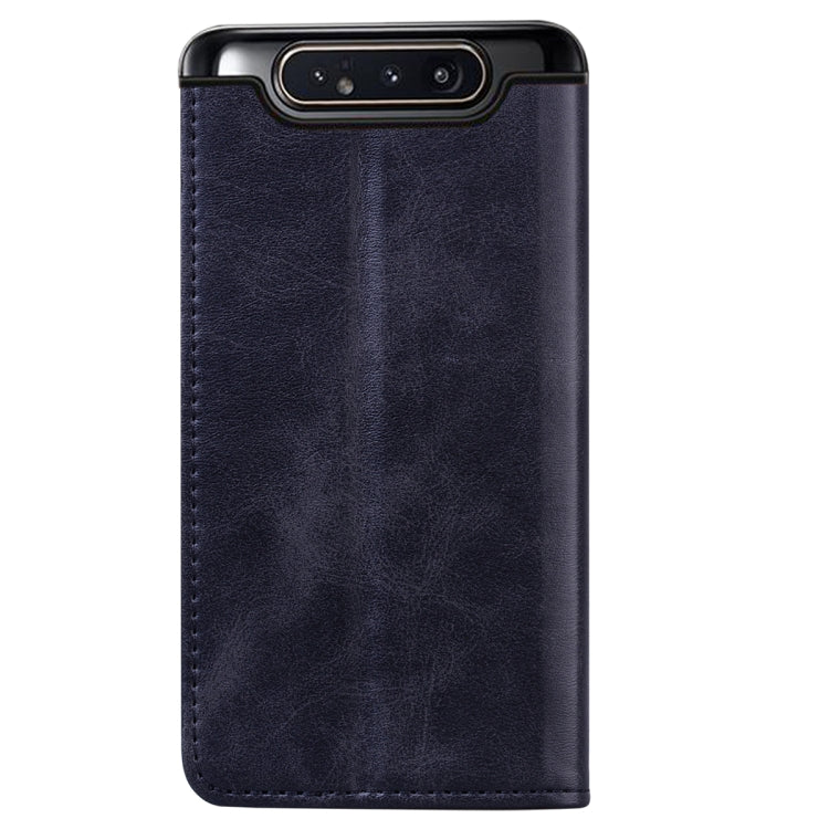 For Samsung Galaxy A80 / A90 Business Stitching Horizontal Flip Leather Case with Double Folding & Bracket & Card Slots & Photo Frame & Wallet