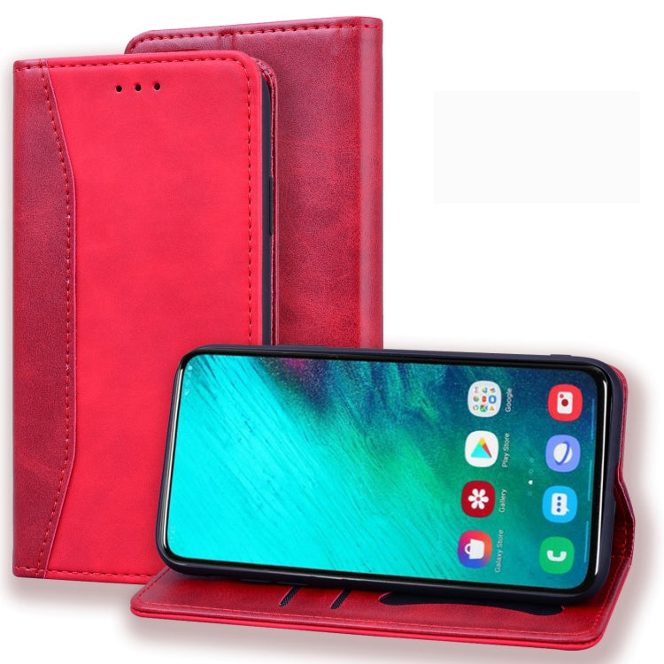 For Samsung Galaxy A80 / A90 Business Stitching Horizontal Flip Leather Case with Double Folding & Bracket & Card Slots & Photo Frame & Wallet