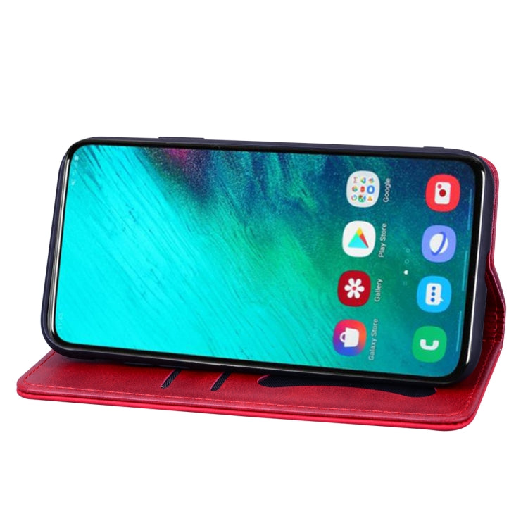 For Samsung Galaxy A80 / A90 Business Stitching Horizontal Flip Leather Case with Double Folding & Bracket & Card Slots & Photo Frame & Wallet