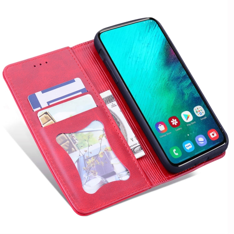 For Samsung Galaxy A80 / A90 Business Stitching Horizontal Flip Leather Case with Double Folding & Bracket & Card Slots & Photo Frame & Wallet