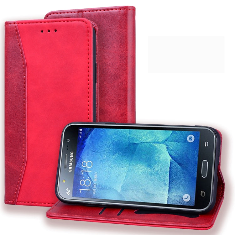 For Samsung Galaxy J3 / J310 Business Stitching Horizontal Flip Leather Case with Double Folding & Bracket & Card Slots & Photo Frame & Wallet