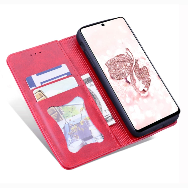 For Samsung Galaxy M51 Side Fingerprint Version Business Stitching Horizontal Flip Leather Case with Double Folding & Bracket & Card Slots & Photo Frame & Wallet