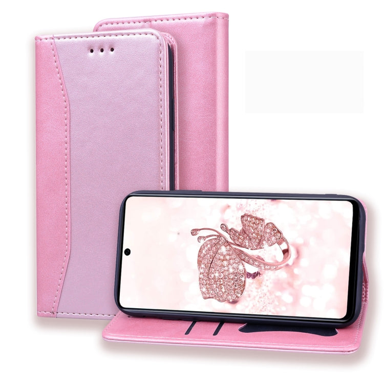 For Samsung Galaxy M51 Side Fingerprint Version Business Stitching Horizontal Flip Leather Case with Double Folding & Bracket & Card Slots & Photo Frame & Wallet