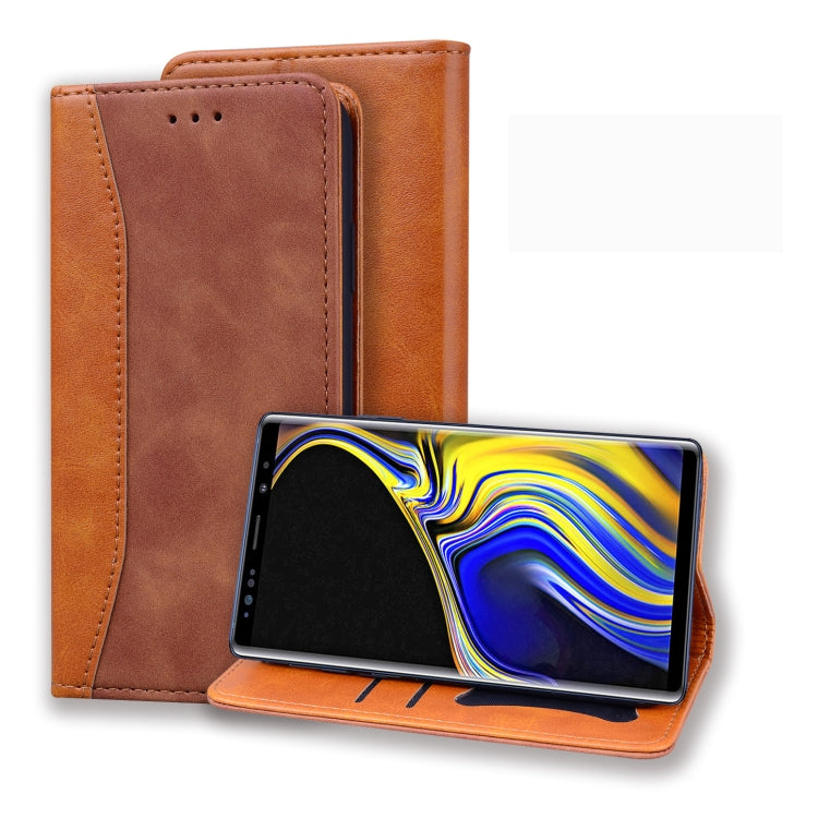 For Samsung Galaxy Note 9 Business Stitching Horizontal Flip Leather Case with Double Folding & Bracket & Card Slots & Photo Frame & Wallet