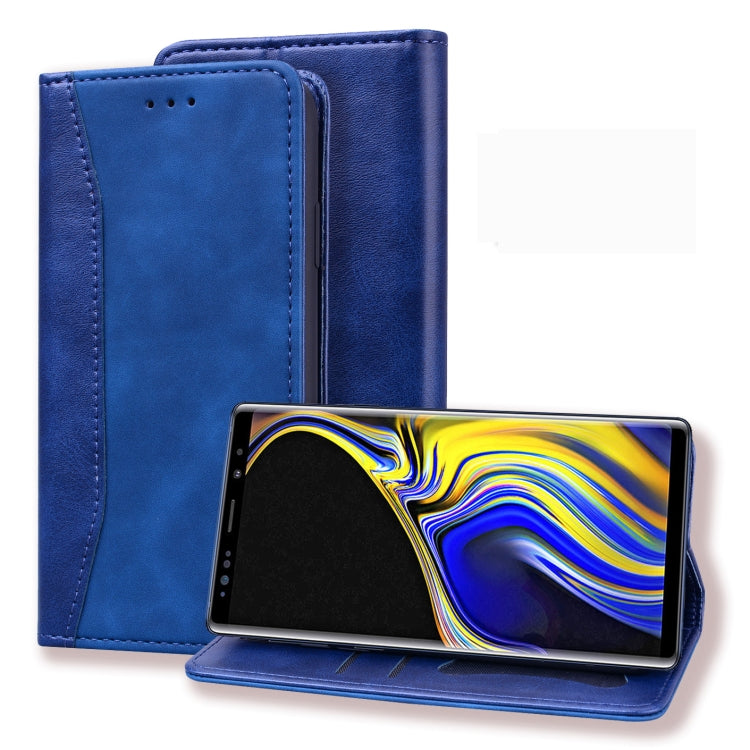 For Samsung Galaxy Note 9 Business Stitching Horizontal Flip Leather Case with Double Folding & Bracket & Card Slots & Photo Frame & Wallet