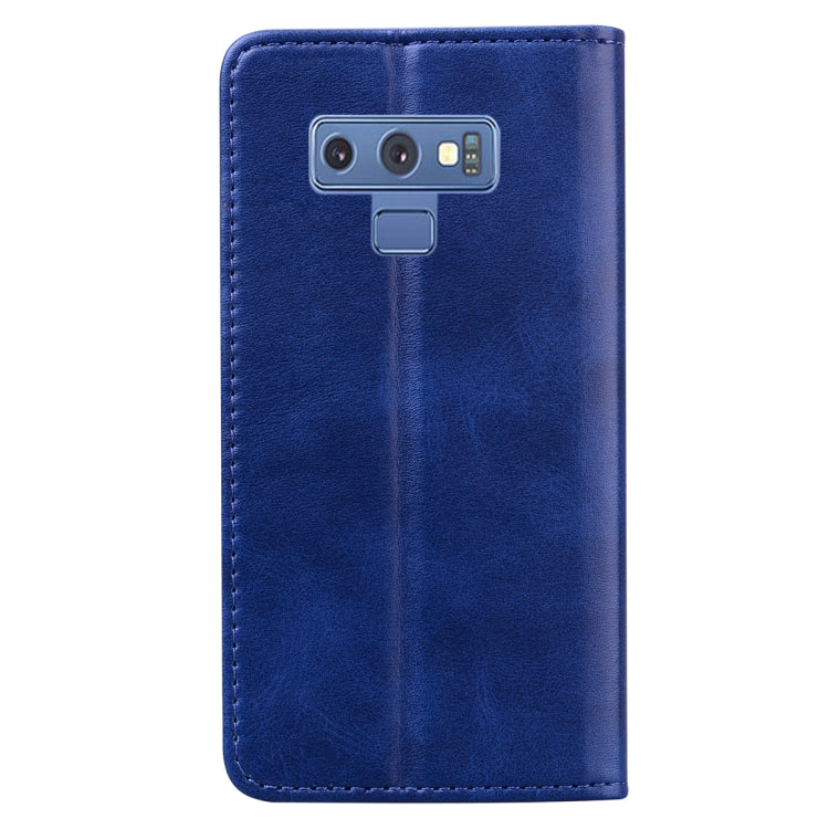 For Samsung Galaxy Note 9 Business Stitching Horizontal Flip Leather Case with Double Folding & Bracket & Card Slots & Photo Frame & Wallet
