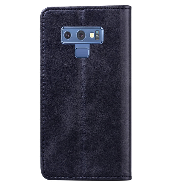 For Samsung Galaxy Note 9 Business Stitching Horizontal Flip Leather Case with Double Folding & Bracket & Card Slots & Photo Frame & Wallet