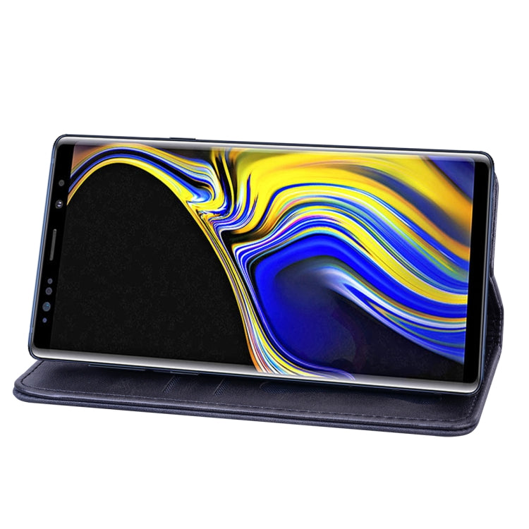 For Samsung Galaxy Note 9 Business Stitching Horizontal Flip Leather Case with Double Folding & Bracket & Card Slots & Photo Frame & Wallet
