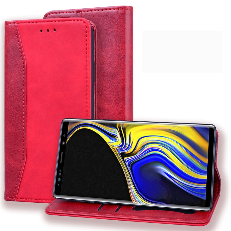 For Samsung Galaxy Note 9 Business Stitching Horizontal Flip Leather Case with Double Folding & Bracket & Card Slots & Photo Frame & Wallet