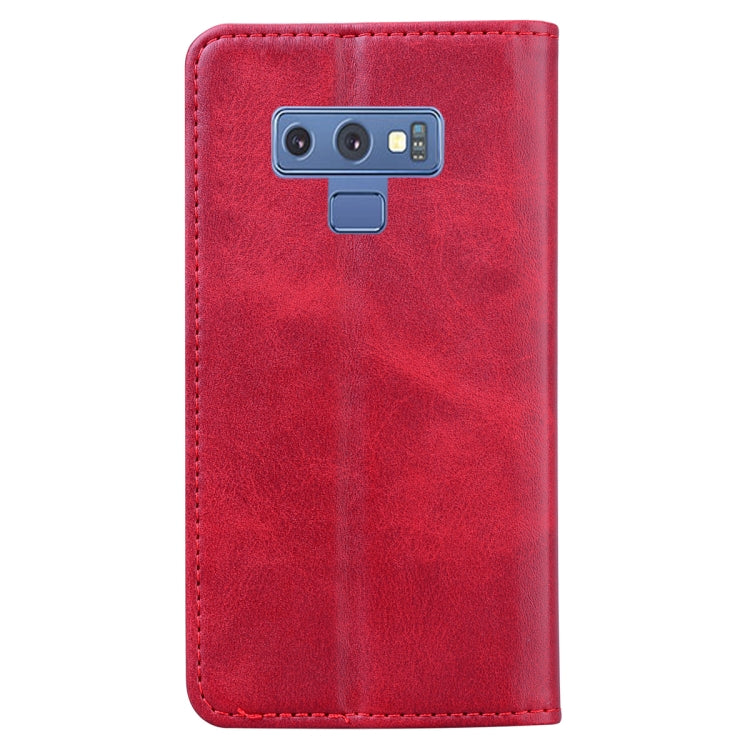 For Samsung Galaxy Note 9 Business Stitching Horizontal Flip Leather Case with Double Folding & Bracket & Card Slots & Photo Frame & Wallet