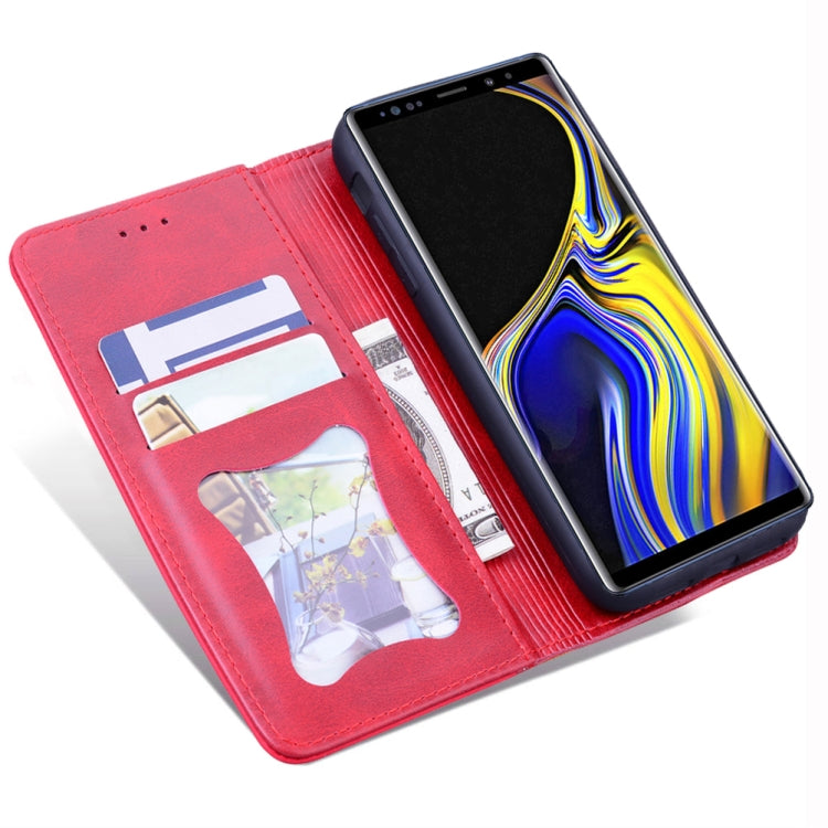 For Samsung Galaxy Note 9 Business Stitching Horizontal Flip Leather Case with Double Folding & Bracket & Card Slots & Photo Frame & Wallet