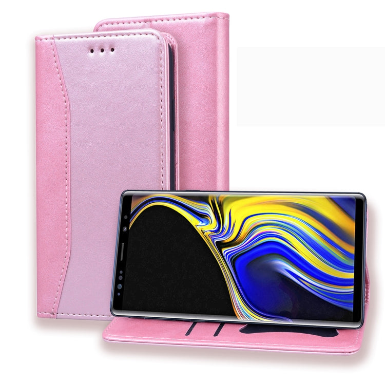 For Samsung Galaxy Note 9 Business Stitching Horizontal Flip Leather Case with Double Folding & Bracket & Card Slots & Photo Frame & Wallet