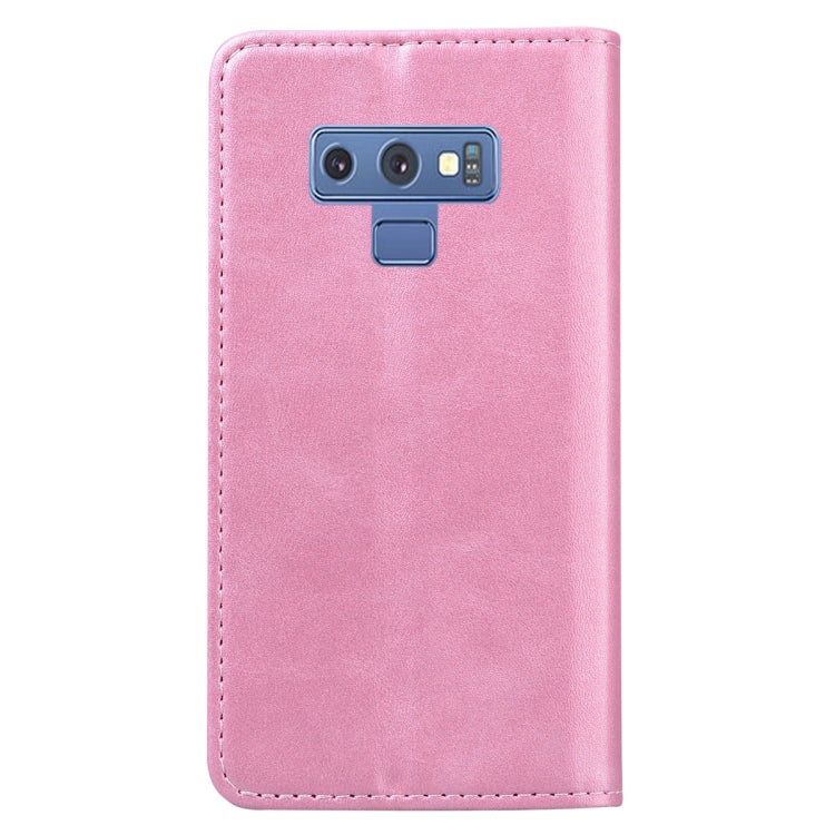 For Samsung Galaxy Note 9 Business Stitching Horizontal Flip Leather Case with Double Folding & Bracket & Card Slots & Photo Frame & Wallet