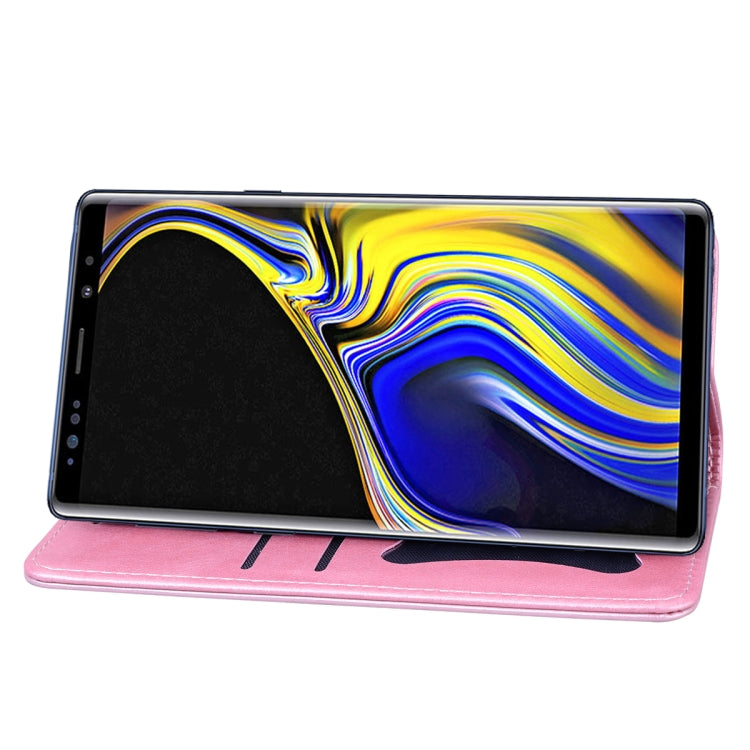 For Samsung Galaxy Note 9 Business Stitching Horizontal Flip Leather Case with Double Folding & Bracket & Card Slots & Photo Frame & Wallet