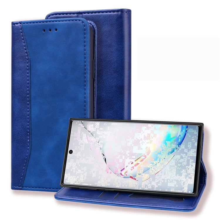 For Samsung Galaxy Note 10 Business Stitching Horizontal Flip Leather Case with Double Folding & Bracket & Card Slots & Photo Frame & Wallet
