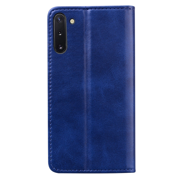 For Samsung Galaxy Note 10 Business Stitching Horizontal Flip Leather Case with Double Folding & Bracket & Card Slots & Photo Frame & Wallet