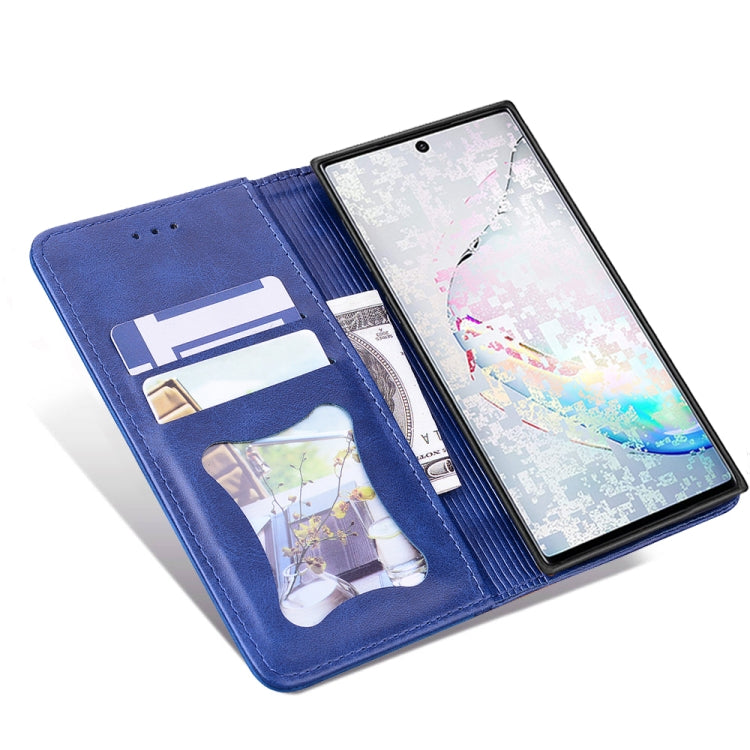 For Samsung Galaxy Note 10 Business Stitching Horizontal Flip Leather Case with Double Folding & Bracket & Card Slots & Photo Frame & Wallet