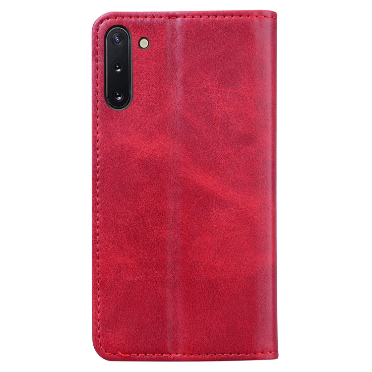 For Samsung Galaxy Note 10 Business Stitching Horizontal Flip Leather Case with Double Folding & Bracket & Card Slots & Photo Frame & Wallet