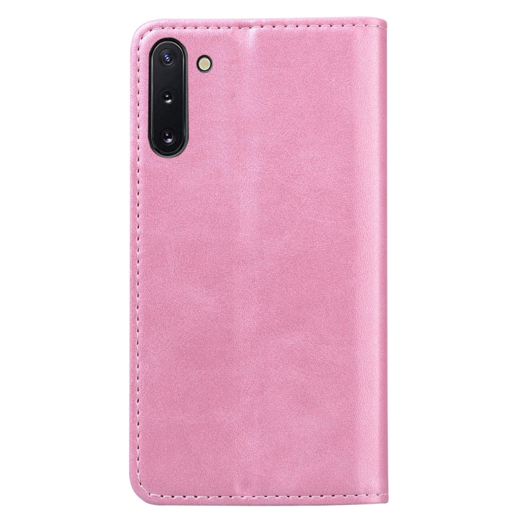 For Samsung Galaxy Note 10 Business Stitching Horizontal Flip Leather Case with Double Folding & Bracket & Card Slots & Photo Frame & Wallet