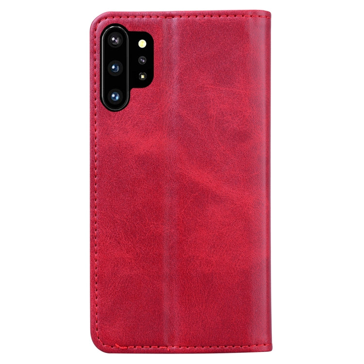 For Samsung Galaxy Note 10+ Business Stitching Horizontal Flip Leather Case with Double Folding & Bracket & Card Slots & Photo Frame & Wallet