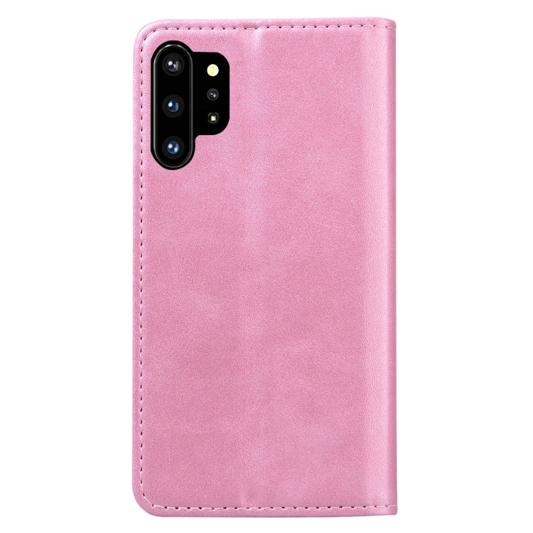 For Samsung Galaxy Note 10+ Business Stitching Horizontal Flip Leather Case with Double Folding & Bracket & Card Slots & Photo Frame & Wallet