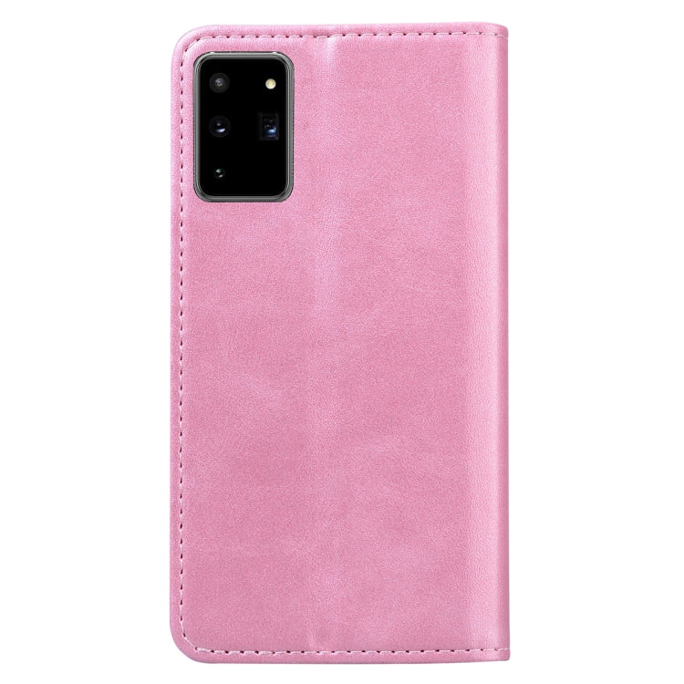 For Samsung Galaxy Note20 Business Stitching Horizontal Flip Leather Case with Double Folding & Bracket & Card Slots & Photo Frame & Wallet