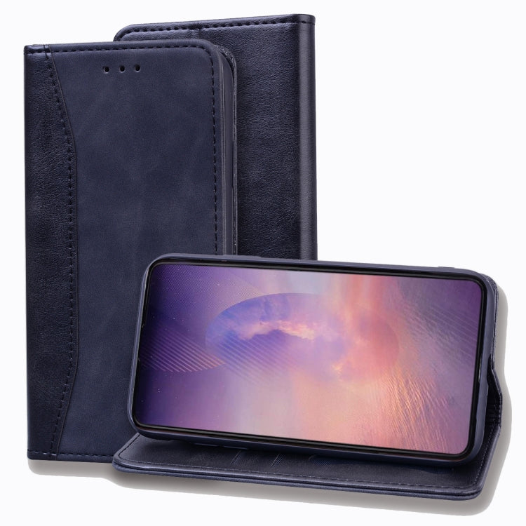 For Samsung Galaxy Note20 Ultra Business Stitching Horizontal Flip Leather Case with Double Folding & Bracket & Card Slots & Photo Frame & Wallet