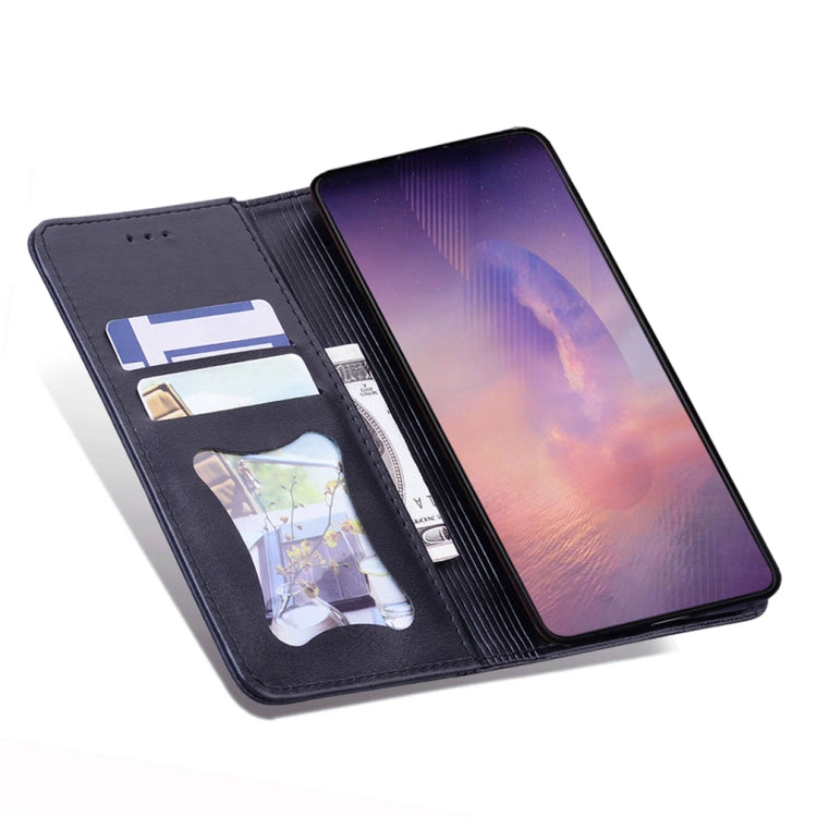 For Samsung Galaxy Note20 Ultra Business Stitching Horizontal Flip Leather Case with Double Folding & Bracket & Card Slots & Photo Frame & Wallet