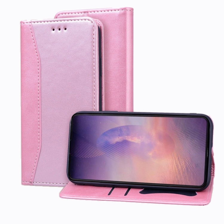 For Samsung Galaxy Note20 Ultra Business Stitching Horizontal Flip Leather Case with Double Folding & Bracket & Card Slots & Photo Frame & Wallet
