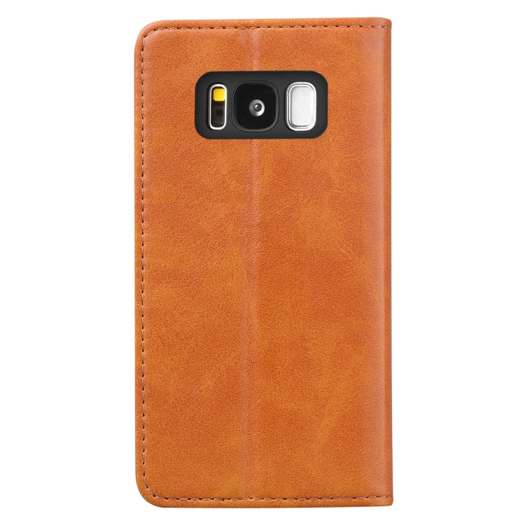 For Samsung Galaxy S8 Business Stitching Horizontal Flip Leather Case with Double Folding & Bracket & Card Slots & Photo Frame & Wallet