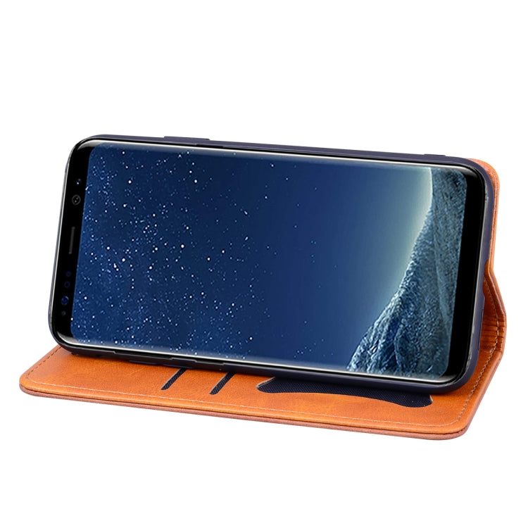 For Samsung Galaxy S8 Business Stitching Horizontal Flip Leather Case with Double Folding & Bracket & Card Slots & Photo Frame & Wallet