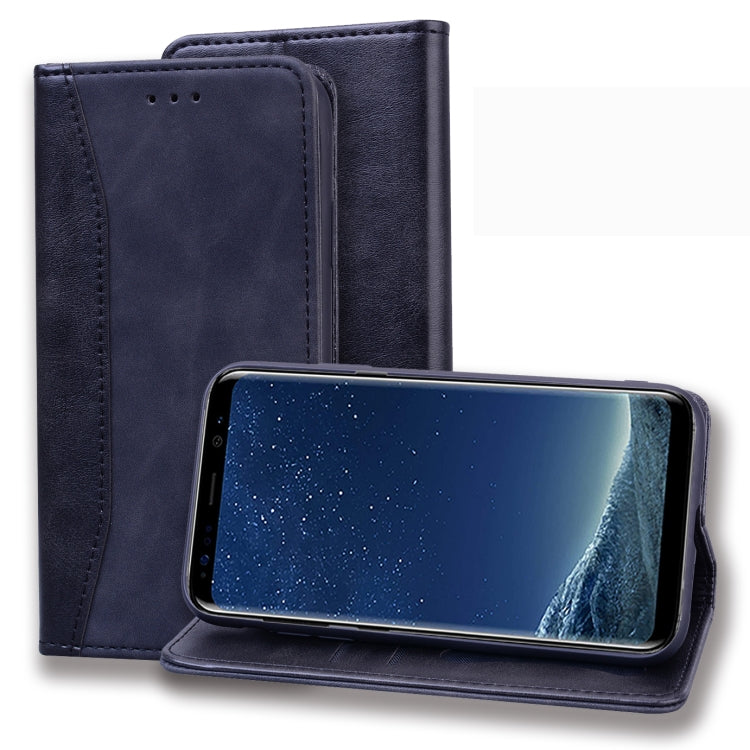 For Samsung Galaxy S8 Business Stitching Horizontal Flip Leather Case with Double Folding & Bracket & Card Slots & Photo Frame & Wallet