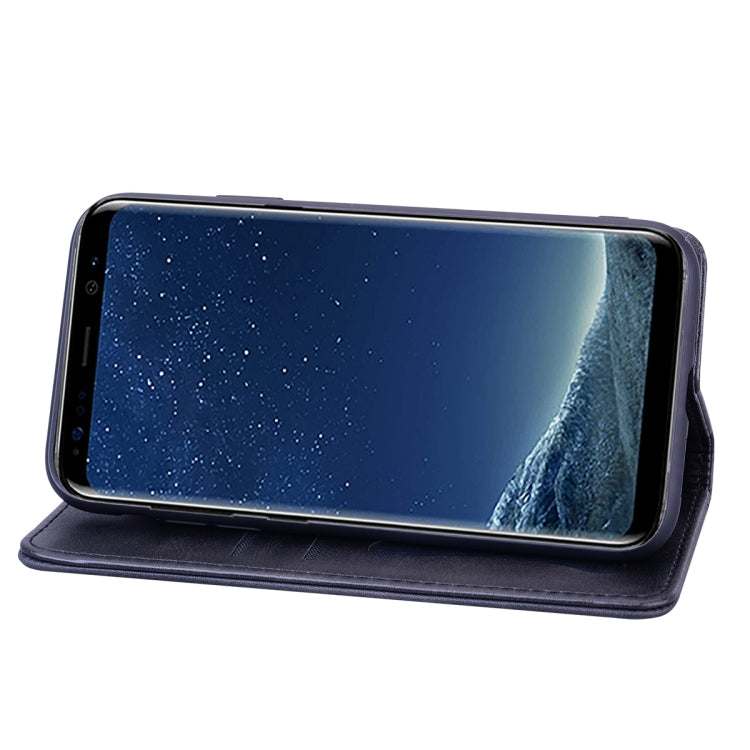For Samsung Galaxy S8 Business Stitching Horizontal Flip Leather Case with Double Folding & Bracket & Card Slots & Photo Frame & Wallet