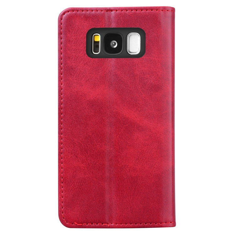 For Samsung Galaxy S8 Business Stitching Horizontal Flip Leather Case with Double Folding & Bracket & Card Slots & Photo Frame & Wallet