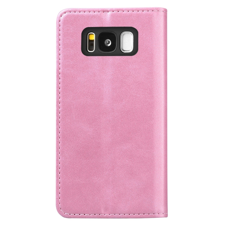 For Samsung Galaxy S8 Business Stitching Horizontal Flip Leather Case with Double Folding & Bracket & Card Slots & Photo Frame & Wallet