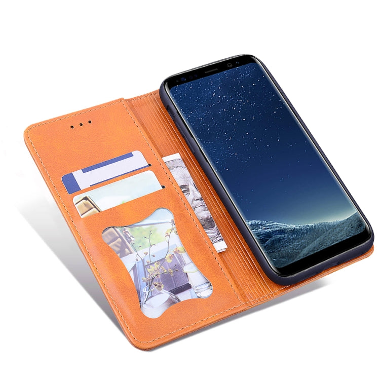 For Samsung Galaxy S8+ Business Stitching Horizontal Flip Leather Case with Double Folding & Bracket & Card Slots & Photo Frame & Wallet