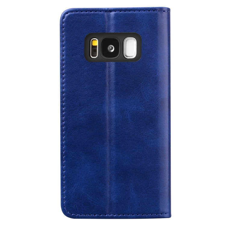 For Samsung Galaxy S8+ Business Stitching Horizontal Flip Leather Case with Double Folding & Bracket & Card Slots & Photo Frame & Wallet