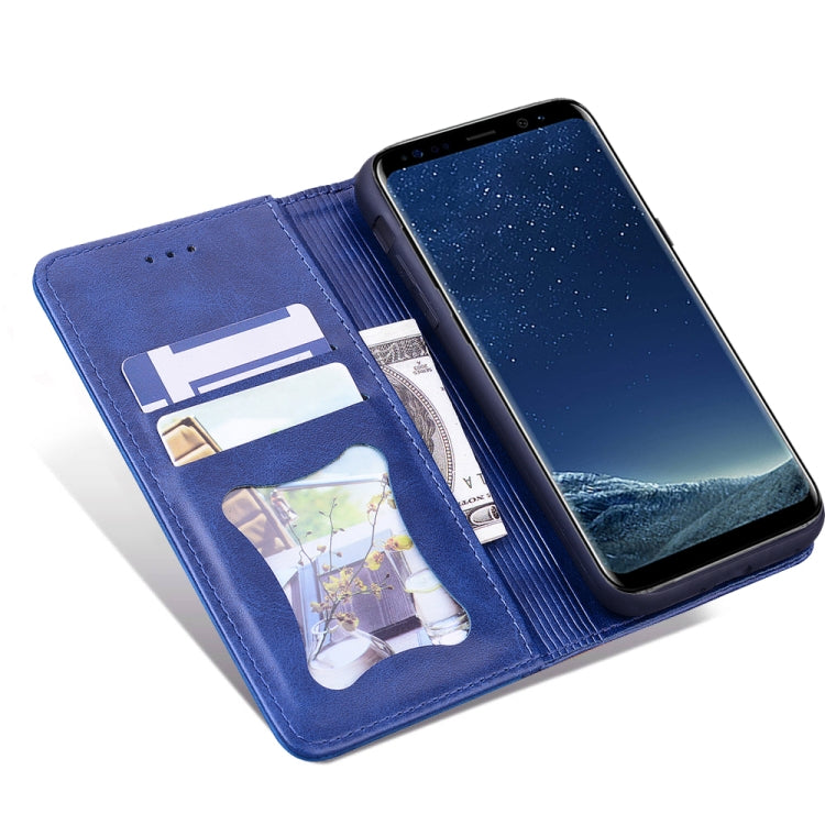 For Samsung Galaxy S8+ Business Stitching Horizontal Flip Leather Case with Double Folding & Bracket & Card Slots & Photo Frame & Wallet